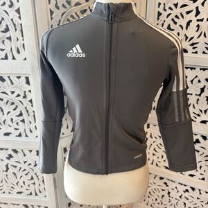 Adidas Kids Dark Gray AREOREADY Performance Jacket NWT Sz XS (7-8Y)